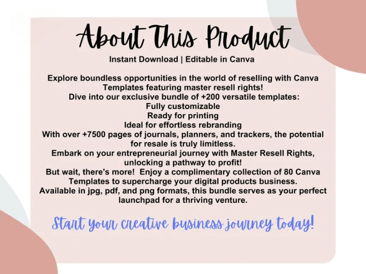 ( NOW ON SALE!) Monster Template Bundle: 15,000+ Pages PLR Planners, Journals, Trackers, Printable | With Resell Rights